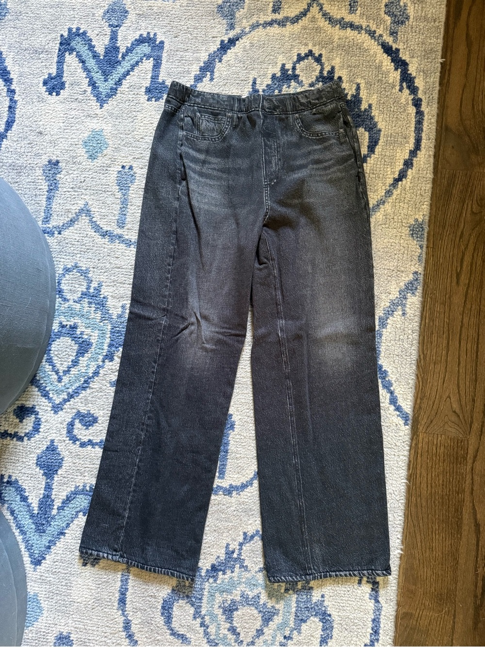 rag & bone Black Miramar Wide-Leg High-Rise Jeans